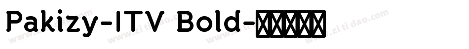 Pakizy-ITV Bold字体转换